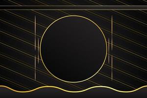 modern luxury abstract background with golden line elements gradient black background modern for design vector