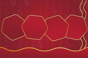 modern luxury abstract background with golden line elements gradient red background modern for design vector