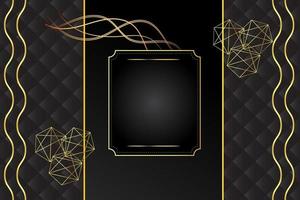 modern luxury abstract background with golden line elements gradient black background modern for design vector