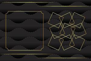 modern luxury abstract background with golden line elements gradient black background modern for design vector