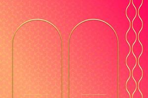 modern luxury abstract background with golden line elements pink gold gradient background modern for design vector
