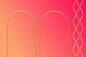 modern luxury abstract background with golden line elements pink gold gradient background modern for design vector