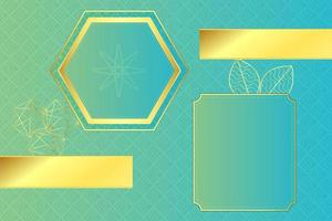 modern luxury abstract background with golden line elements gradient blue gold background modern for design vector