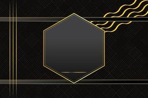 modern luxury abstract background with golden line elements gradient black background modern for design vector