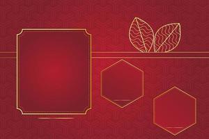 modern luxury abstract background with golden line elements gradient red background modern for design vector