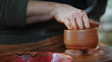Working with Clay in Ceramic Workshop video