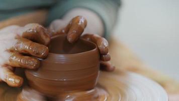 Working with Clay in Ceramic Workshop video