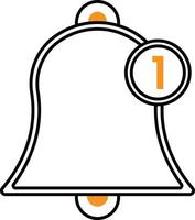 Bell Icon, Notification bell icon. Alarm symbol. Incoming inbox message. Ringing bells. Alarm clock and smartphone application alert. Social media element. New message symbol flat style vector