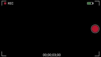 écran de caméra d'enregistrement vidéo avec résolution 4k video
