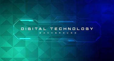 Digital technology banner blue green background concept, cyber technology light effect, abstract tech, innovation future data, internet network, Ai big data, lines dots connection, illustration vector