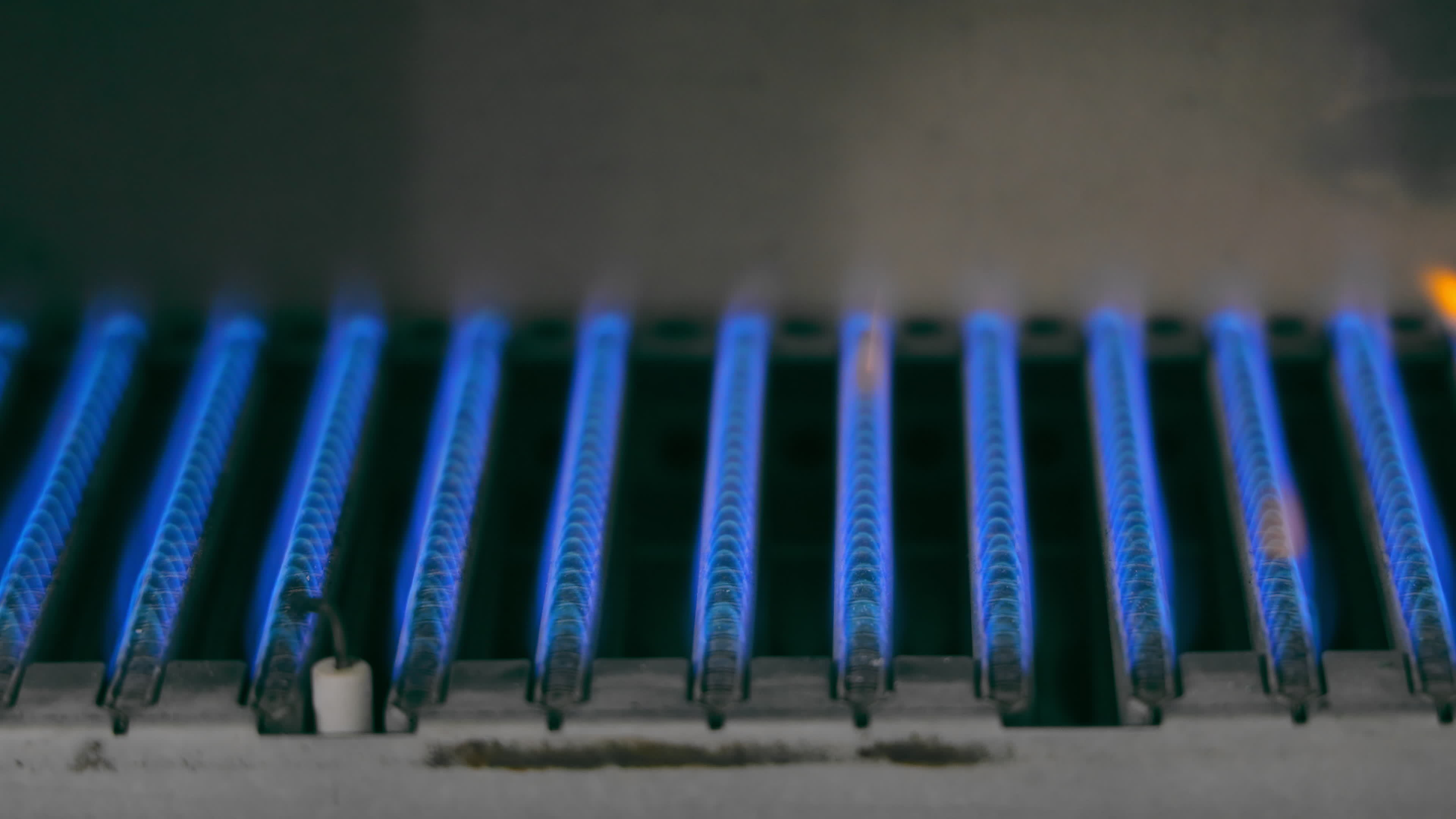 Gas ignition in the middle of the heating boiler. Heating with natural