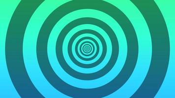 An endless circle moving outside. Green abstract expanding circles animation. seamless loop. video