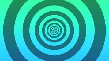 An endless circle moving outside. Green abstract expanding circles animation. seamless loop. video