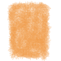 peinture à gribouillis au crayon de couleur orange png