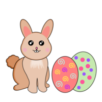 easter bunny with eggs png