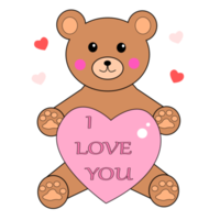 oso de peluche te amo png