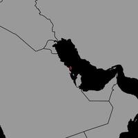 pin mapa con bandera de bahrein en el mapa mundial. ilustración vectorial vector