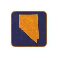 Nevada state map square with grunge texture. Vector illustration.