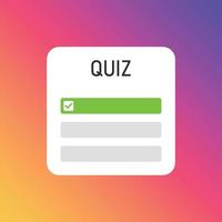 Quiz guess social media sticker icon in flat style. Faq vector illustration on isolated background. Help button sign business concept.