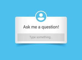 Ask me a question icon in flat style. Faq vector illustration on isolated background. Help button sign business concept.