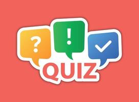 Quiz guess social media icon in flat style. Faq vector illustration on isolated background. Help button sign business concept.