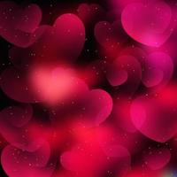 Valentines Day background with bokeh lights design vector