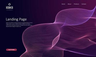 Abstract website landing page template design vector