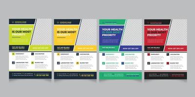 Medical and Healthcare Flyer Design template vector