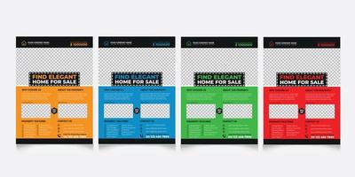 Real Estate Business Flyer Design Template vector