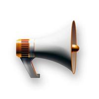 Megaphone on white background. Vector Illustration