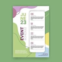 vector flat design event template schedule