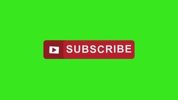 Subscribe Text Icon Animated on Green Screen video