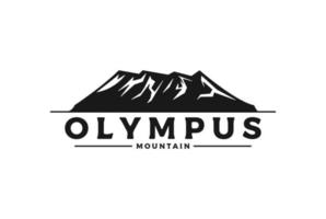 Retro Vintage Great Big Mars Mountain Olympus Mons Logo Design vector