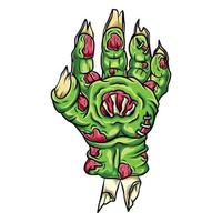 Zombie Hand Cartoon Illustration vector