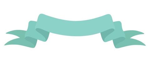 Blue flat vector ribbon banner isolated on white background. Easy to change color.