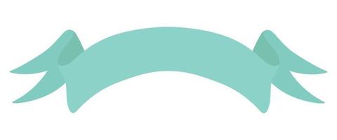 Blue flat vector ribbon banner isolated on white background. Easy to change color.