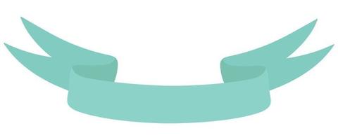 Blue flat vector ribbon banner isolated on white background. Easy to change color.