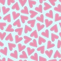 Seamless pattern for valentine's day with cute hearts vector