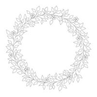 Set of wreaths with cute variegated flowers vector