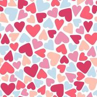 Seamless pattern for valentine's day with cute hearts vector