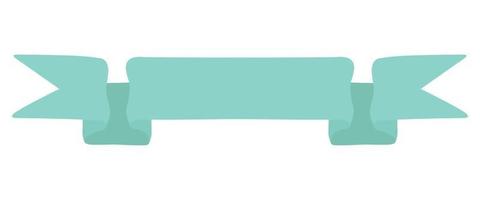 Blue flat vector ribbon banner isolated on white background. Easy to change color.