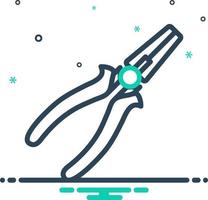 mix icon for pliers vector