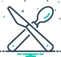 mix icon for cutlery vector