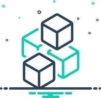mix icon for ice vector