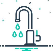 mix icon for faucet vector