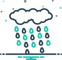 mix icon for rain vector