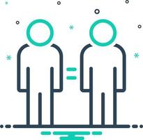mix icon for same vector