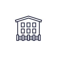 guesthouse, small hotel line icon vector