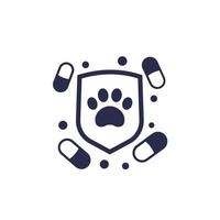 pills for pets, antiviral medicine icon vector