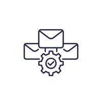 email automation line icon, vector